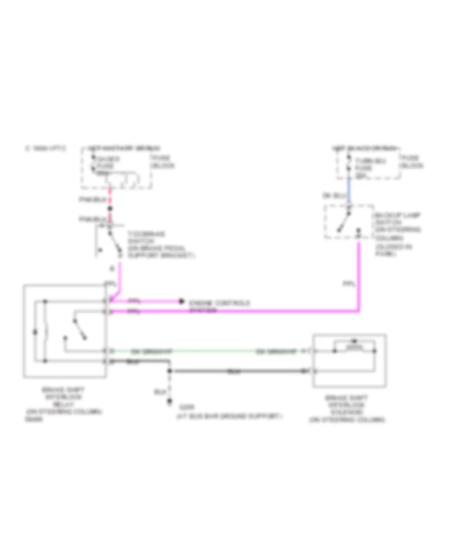 Shift Interlock Wiring Diagram for GMC Vandura G1994 1500