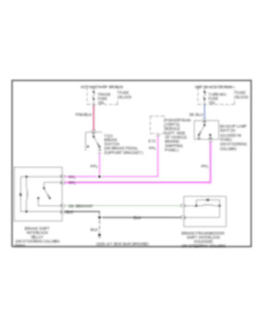 Shift Interlock Wiring Diagram Commercial Chassis for GMC Vandura G1994 1500