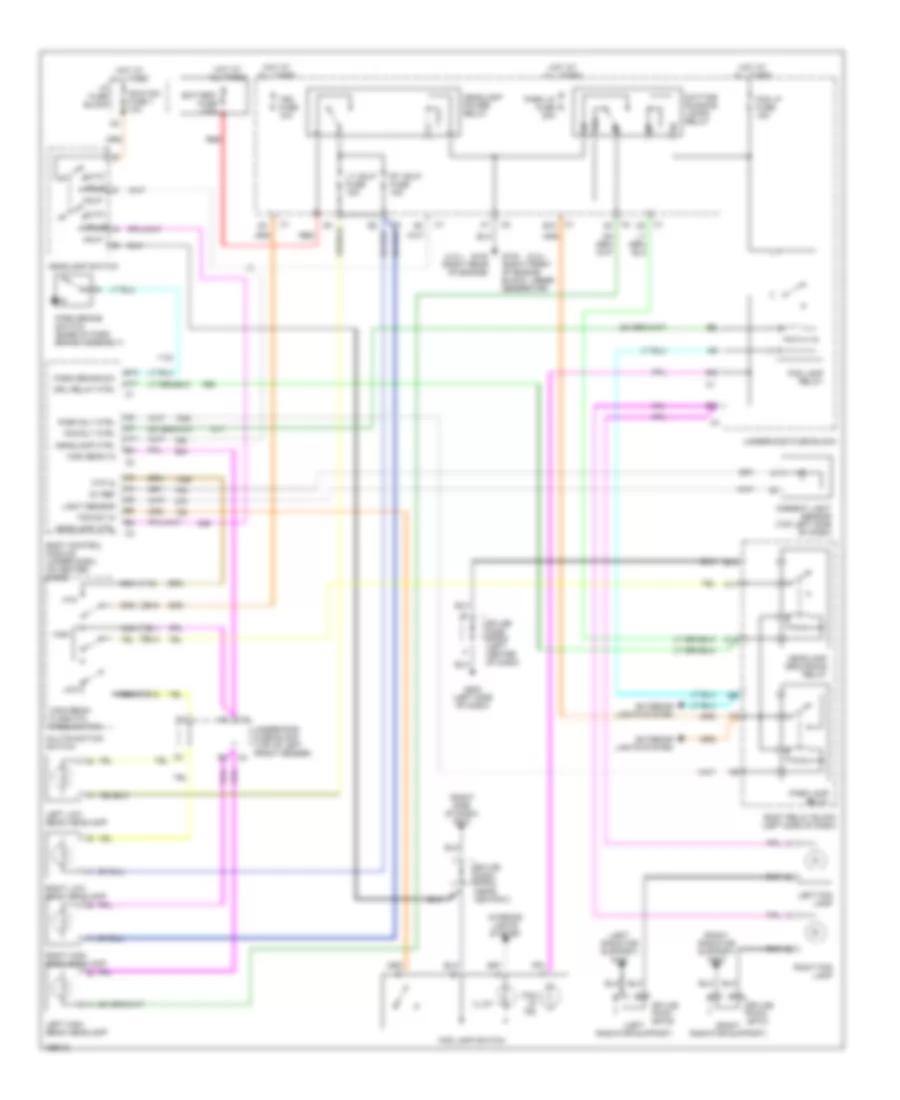 Headlights Wiring Diagram without ZR2 for GMC Sonoma 2003