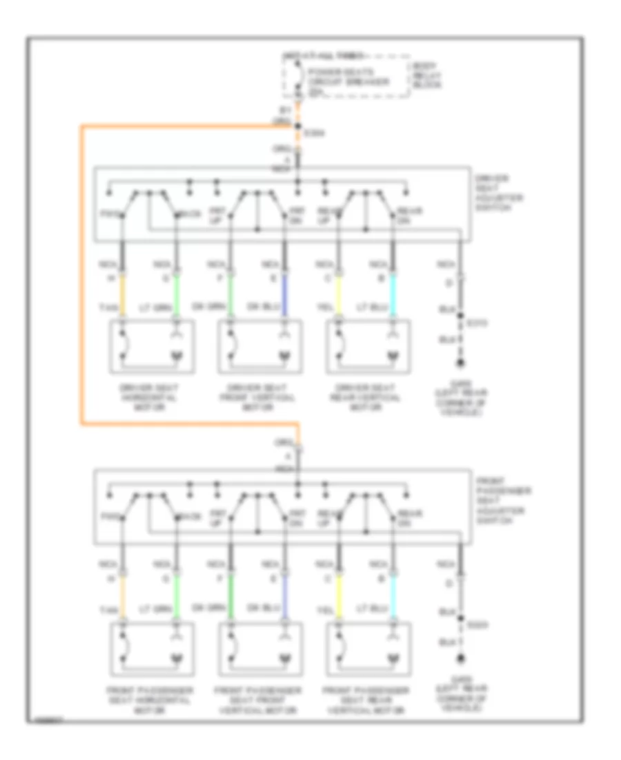 6 Way Power Seat Wiring Diagram for GMC Sonoma 2003