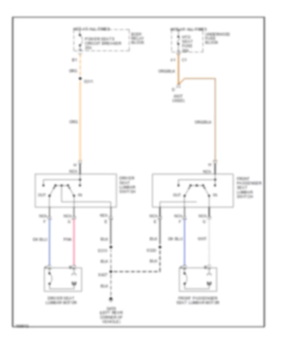 Lumbar Wiring Diagram for GMC Sonoma 2003