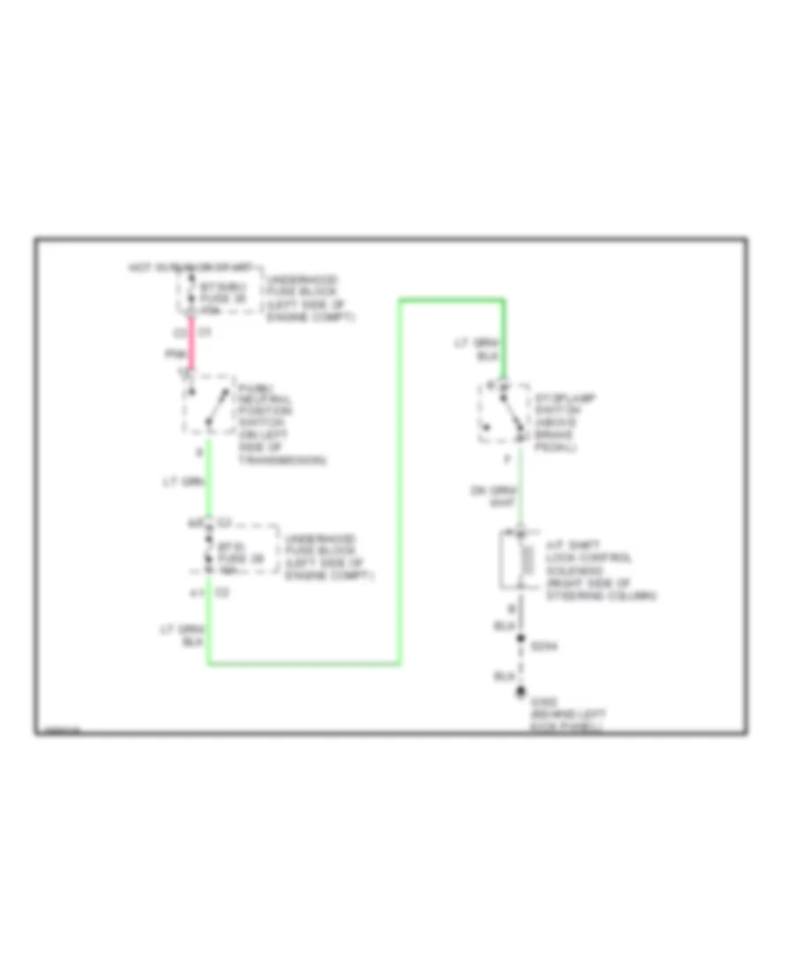 Shift Interlock Wiring Diagram for GMC Savana G2004 3500
