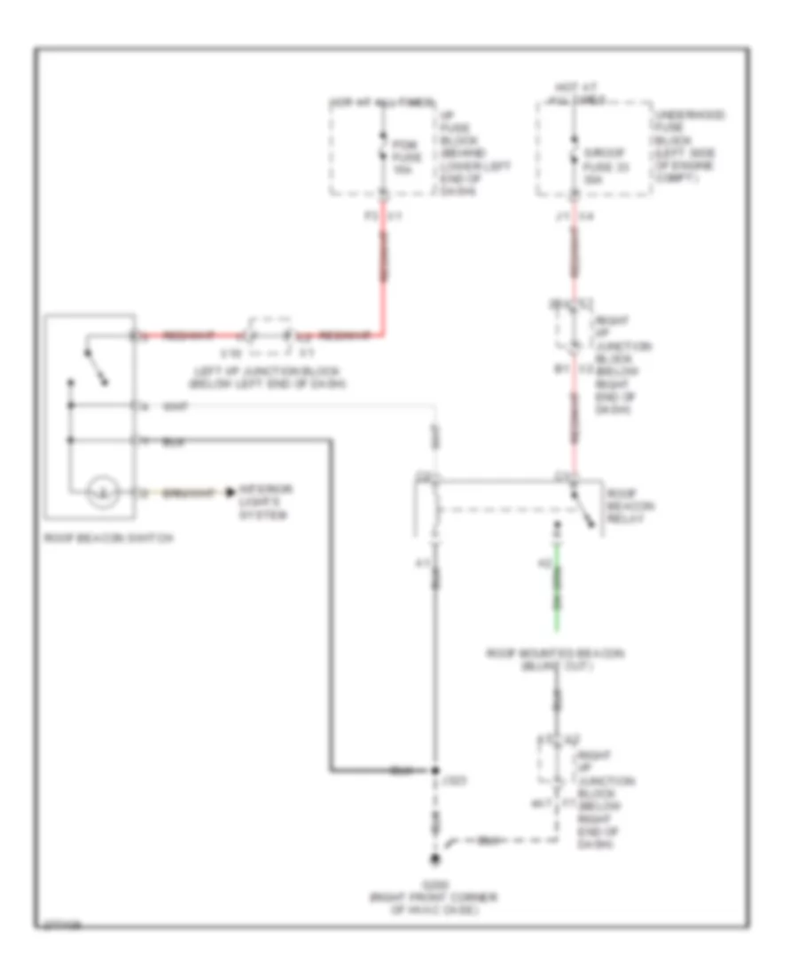 Beacon Lamp Wiring Diagram for GMC Yukon XL K2500 2008