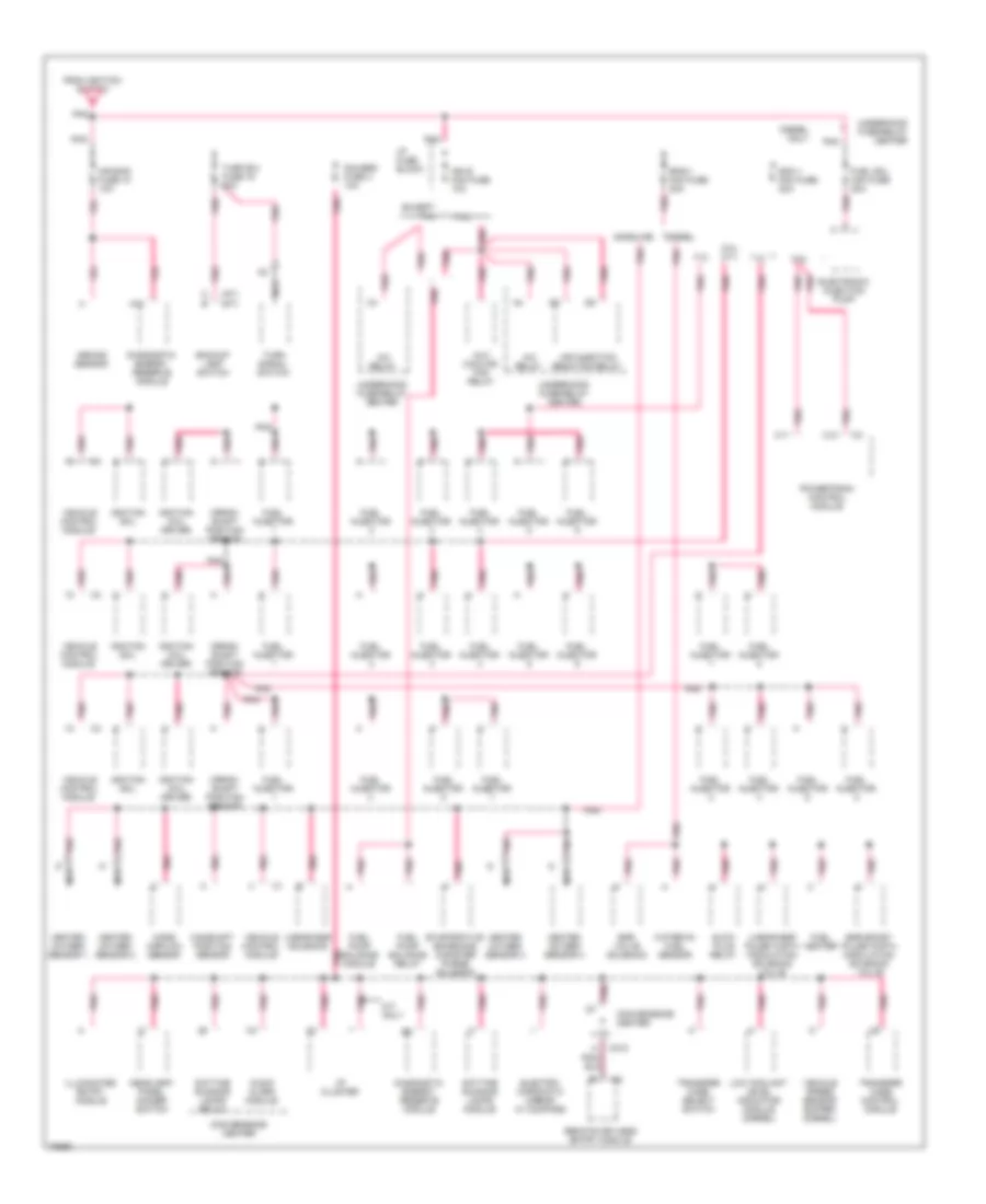 Power Distribution Wiring Diagram (3 of 4) for GMC Pickup K1500 1996