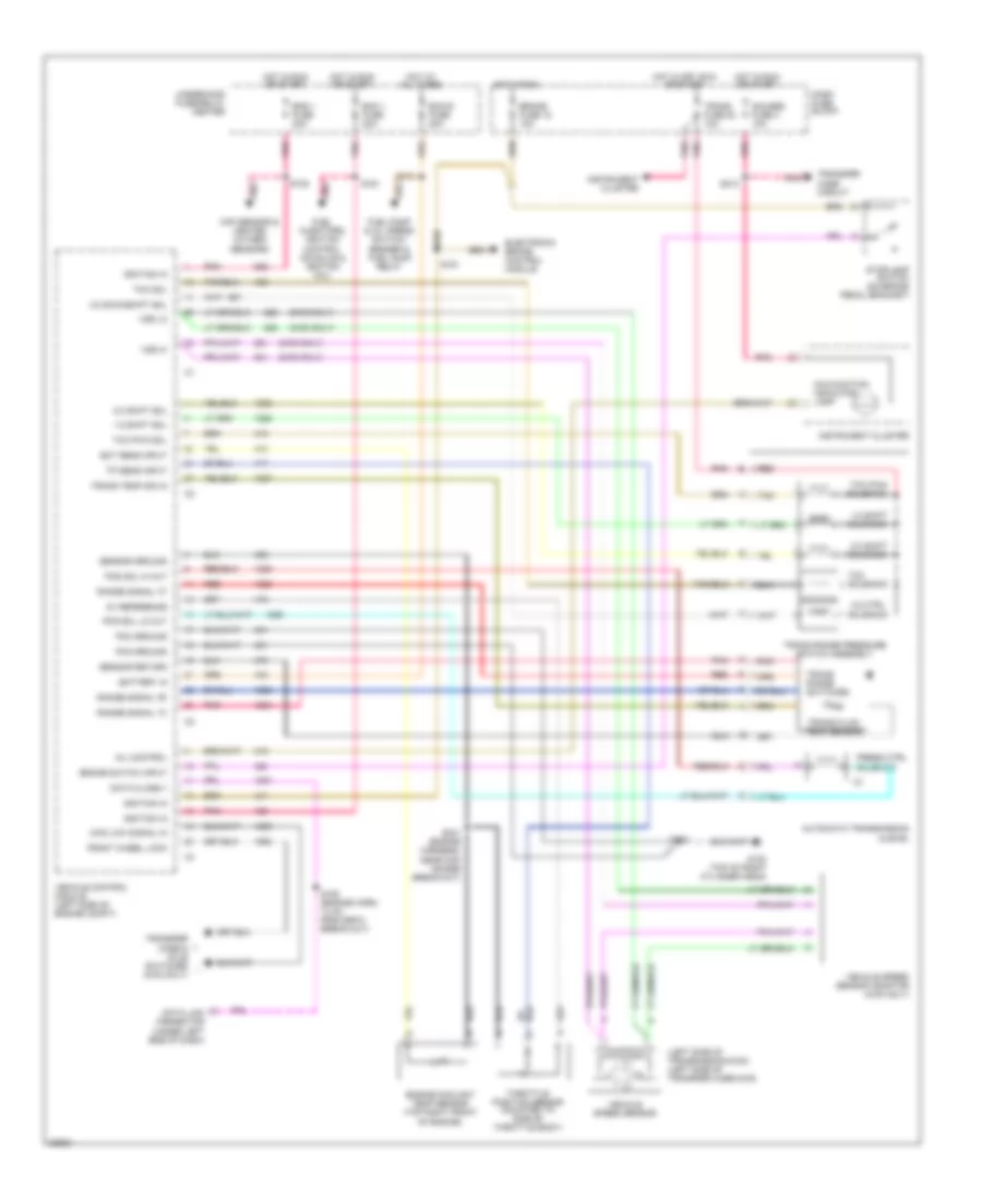 4.3L (VIN W), Transmission Wiring Diagram, 4L60-E for GMC Pickup K1500 1996