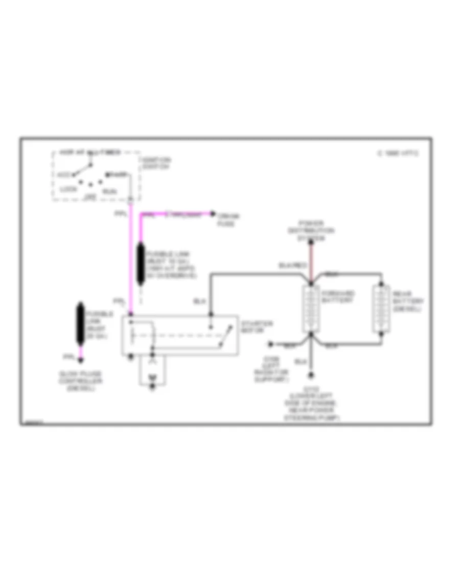 Starting Wiring Diagram for GMC Vandura Special G1992 3500