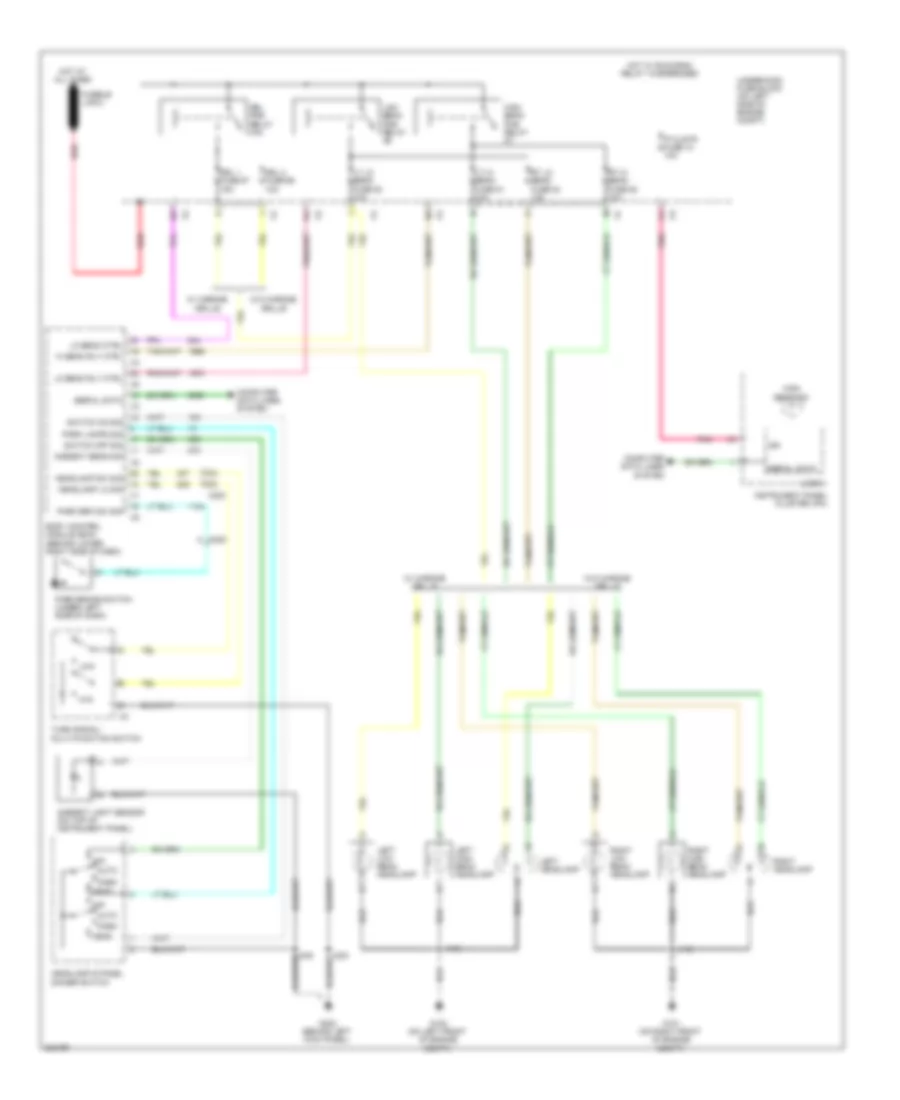 Headlights Wiring Diagram for GMC Savana G1500 2011