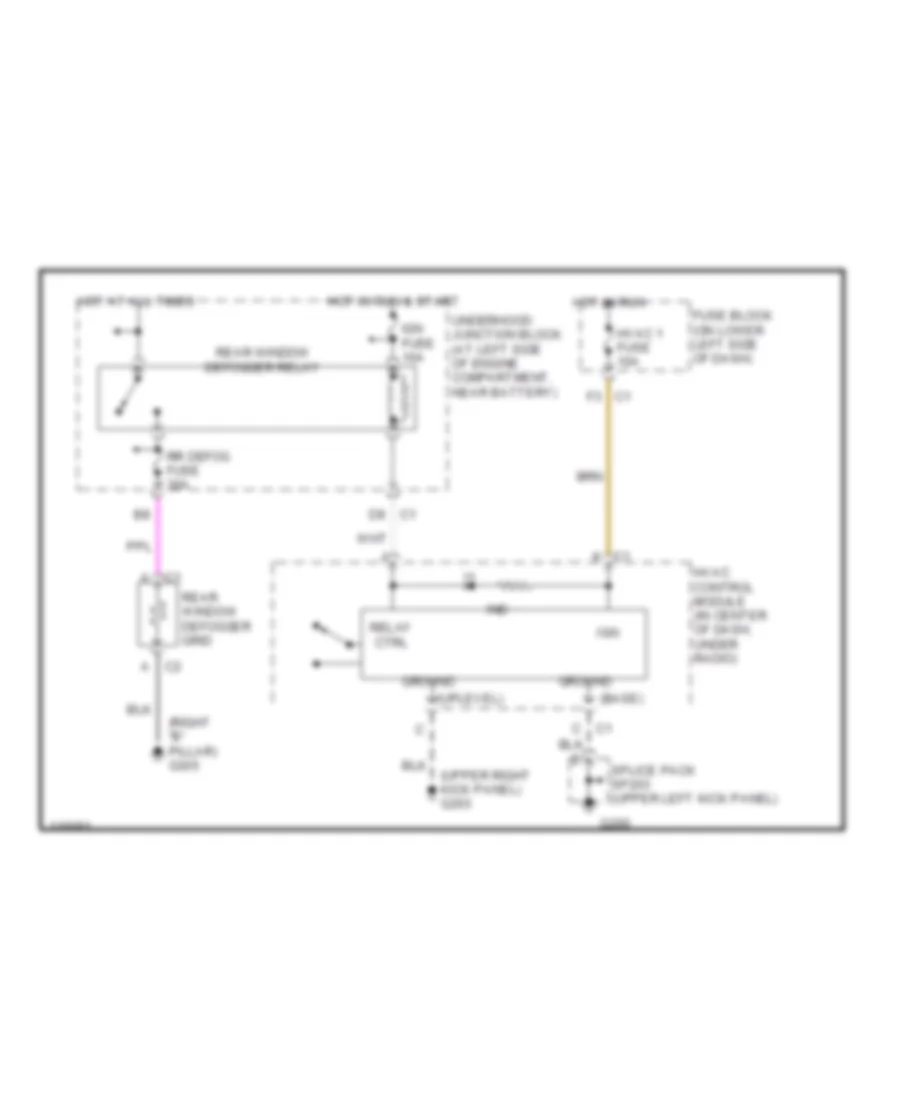 Defogger Wiring Diagram for GMC Sierra HD 2001 2500