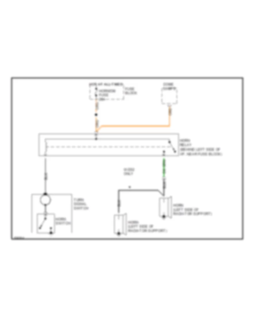 Horn Wiring Diagram for GMC Vandura G1994 3500