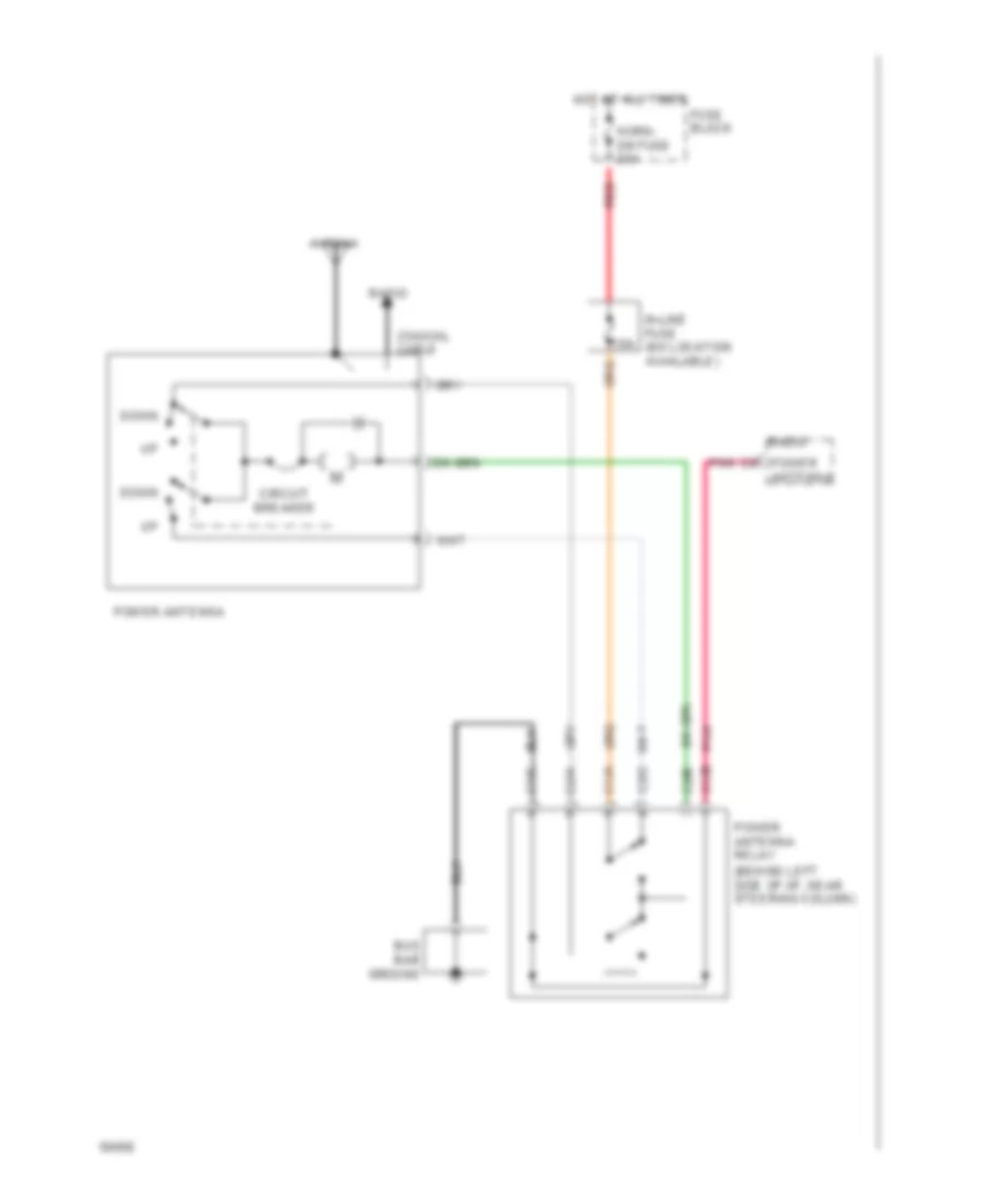 Power Antenna Wiring Diagram for GMC Vandura G1994 3500