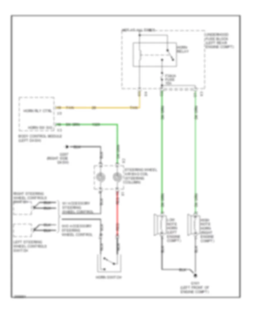Horn Wiring Diagram for GMC Terrain SLE 2012