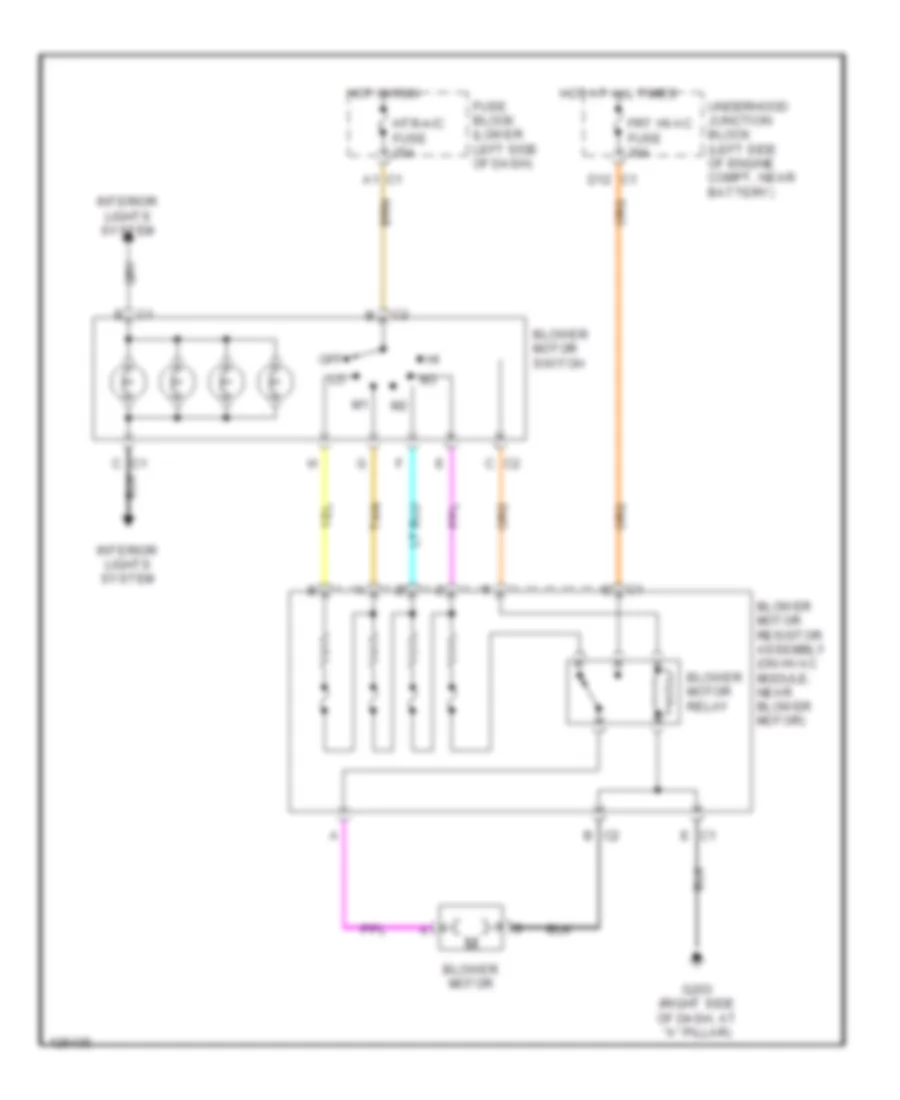 Heater Wiring Diagram for GMC Sierra 2000 1500