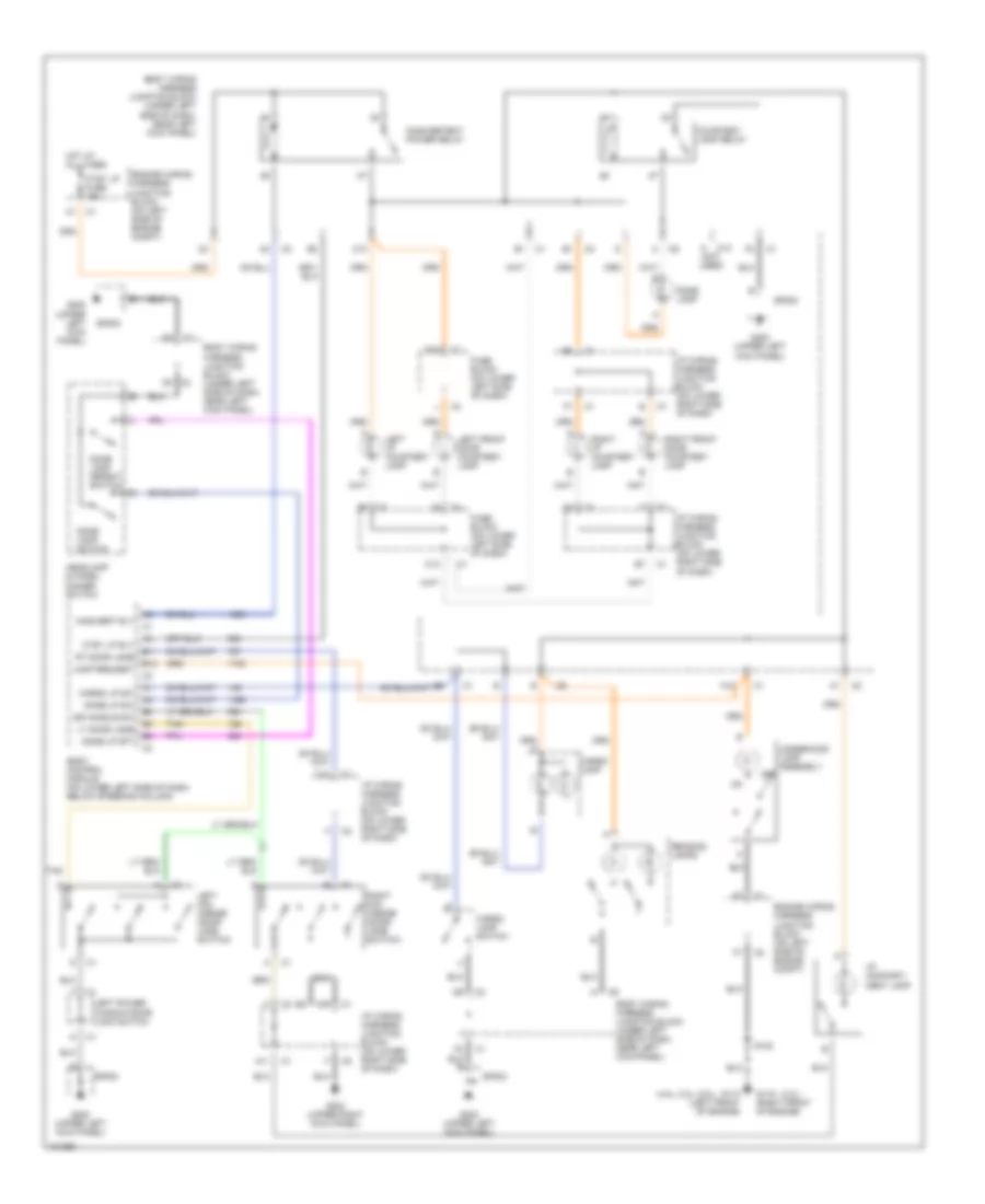Courtesy Lamps Wiring Diagram, Up Level for GMC Sierra 1500 2000