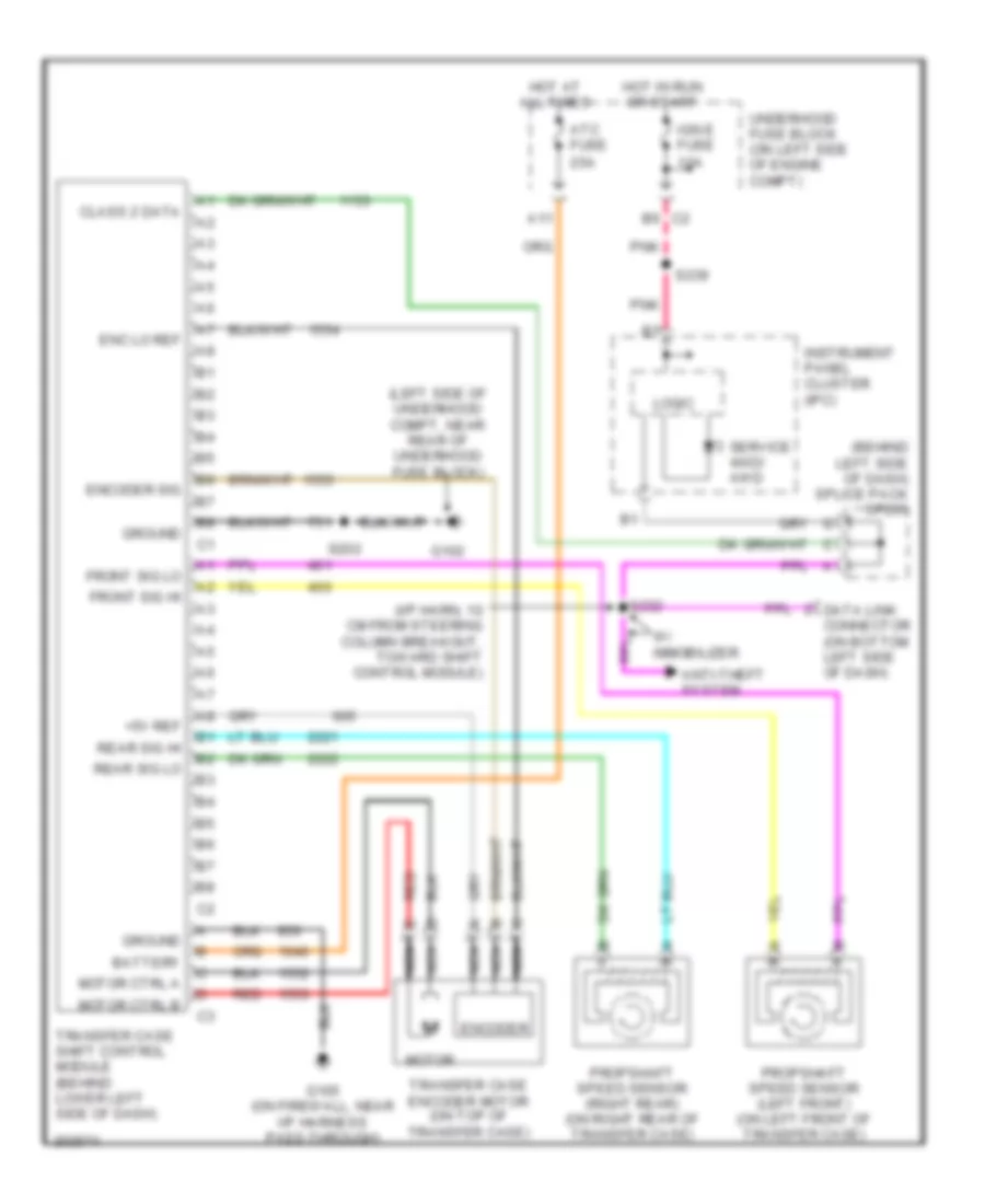 Transfer Case Wiring Diagram Single Speed for GMC Envoy 2006