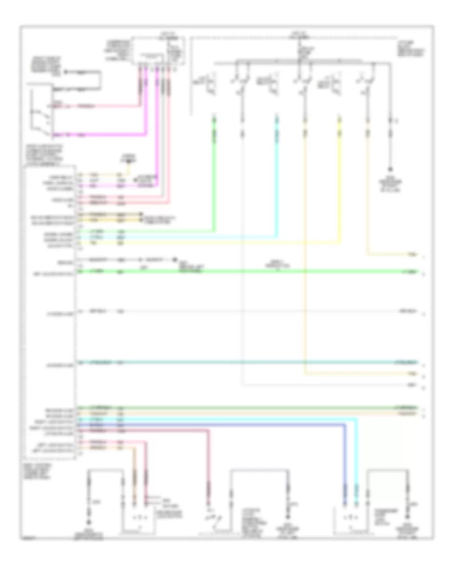 Forced Entry Wiring Diagram, without Express UpDown Windows (1 of 2) for GMC Acadia SLE 2009