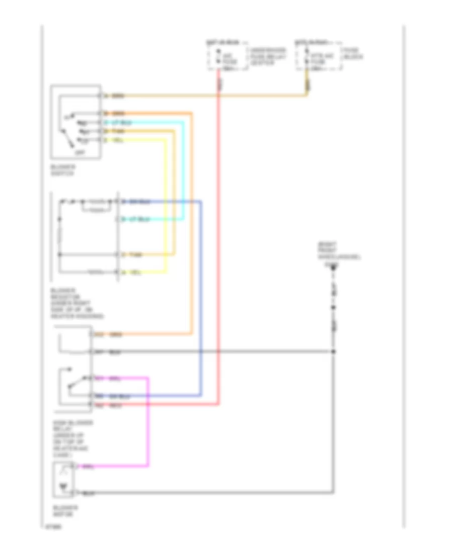 Heater Wiring Diagram for GMC CHD 1995 3500