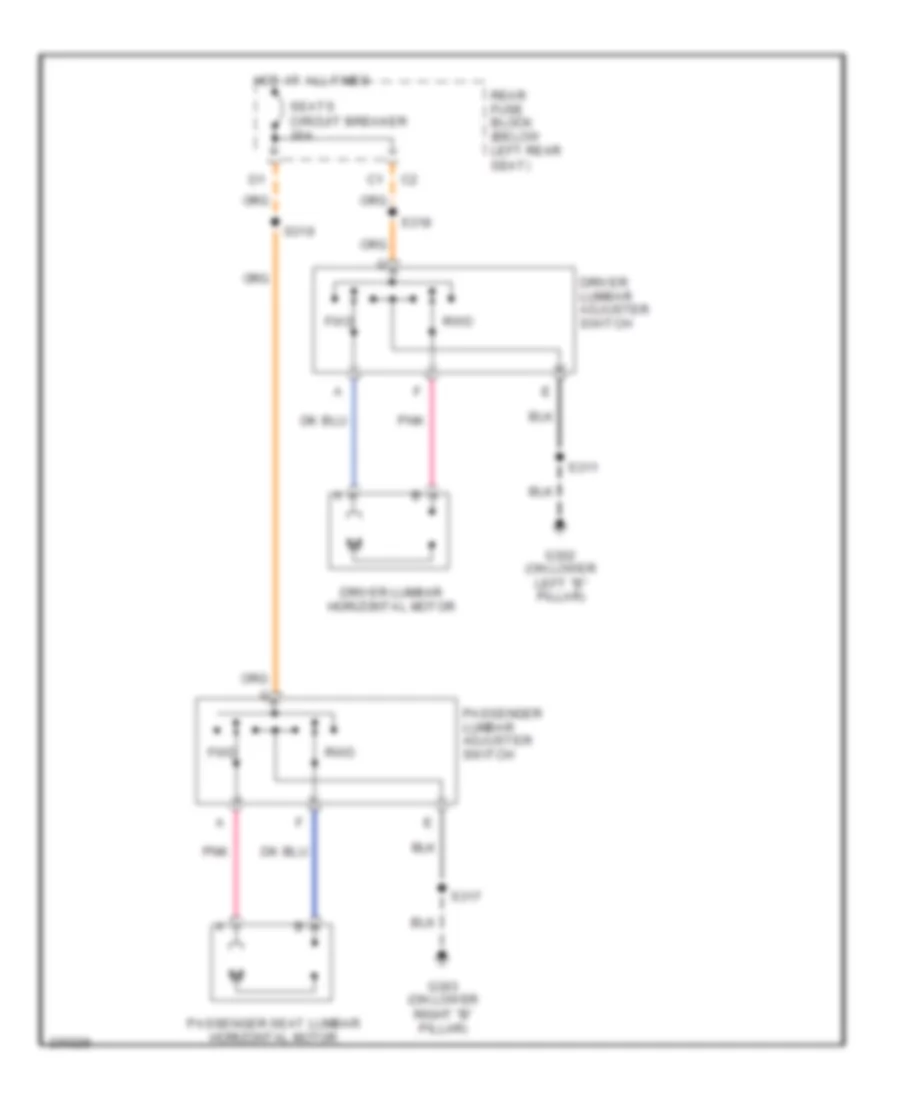 Lumbar Wiring Diagram for GMC Envoy XL 2006