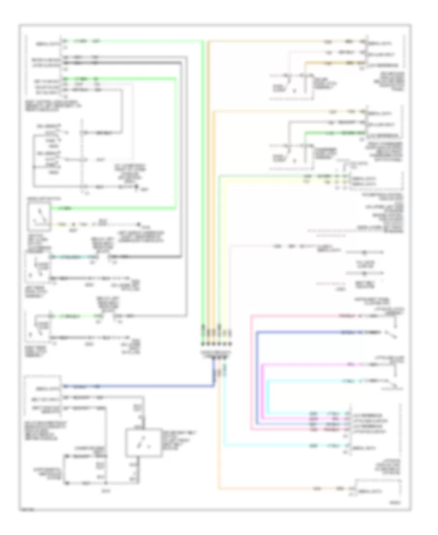 Warning Systems Wiring Diagram for GMC Envoy XL 2006