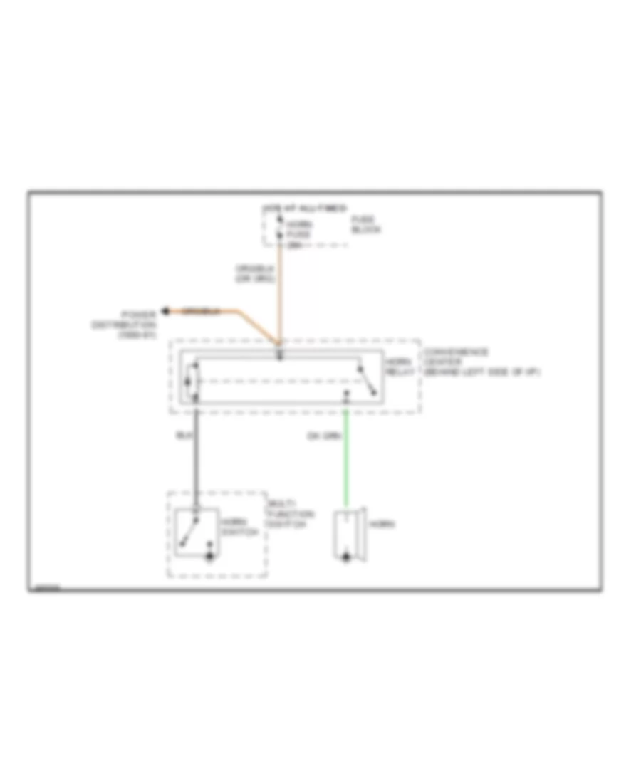 Horn Wiring Diagram for GMC S15 Jimmy 1990