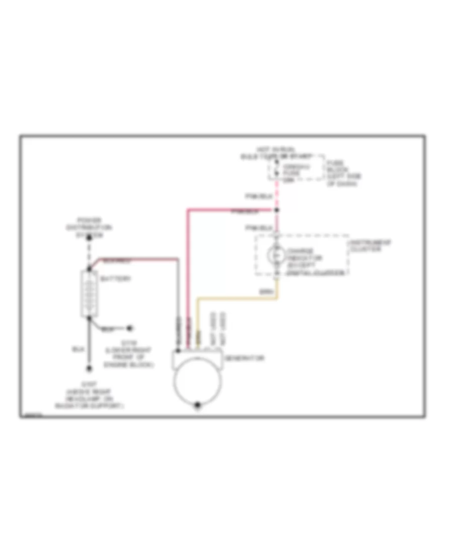 Charging Wiring Diagram for GMC S15 Jimmy 1990
