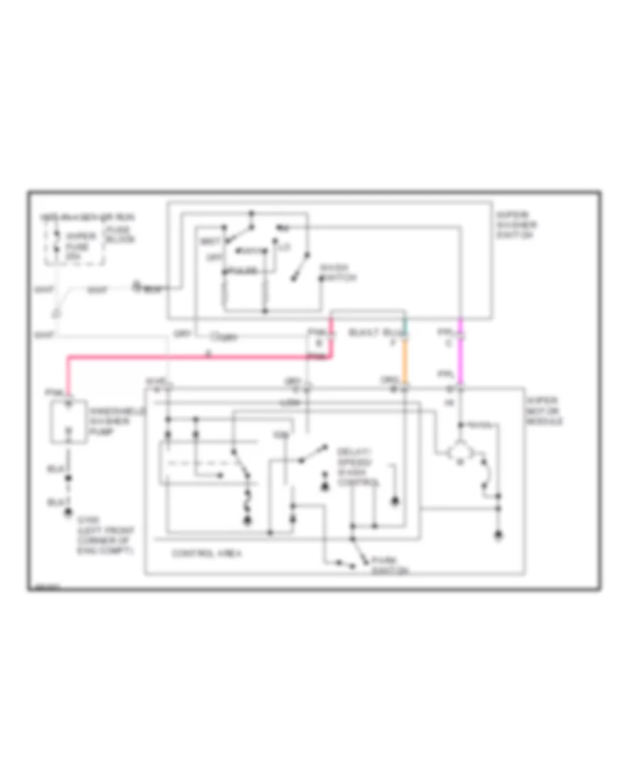Interval WiperWasher Wiring Diagram for GMC S15 Jimmy 1990