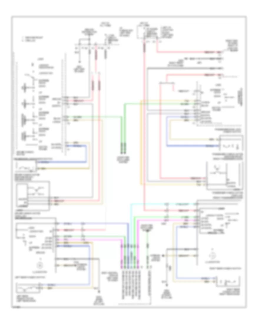 Power Windows Wiring Diagram for GMC Yukon 2012