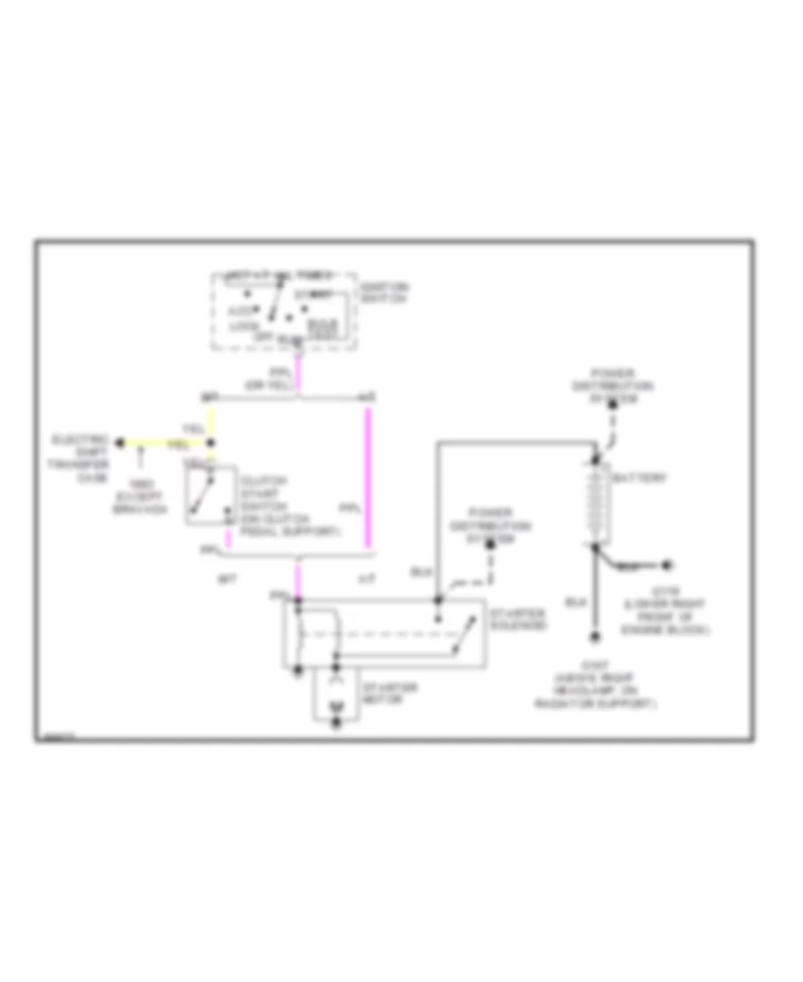 Starting Wiring Diagram for GMC S15 Pickup 1990