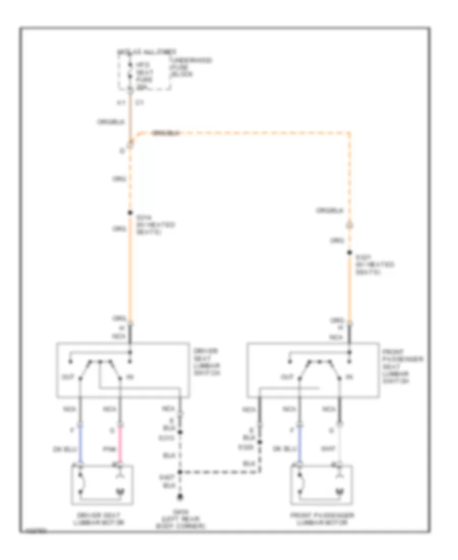 Lumbar Wiring Diagram, with Memory for GMC Sonoma 2001