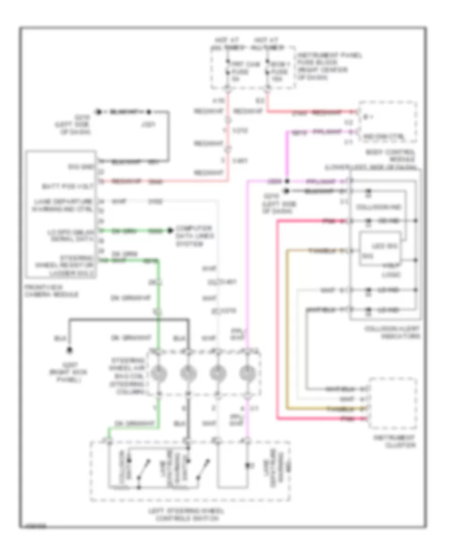 Lane Departure Warning Wiring Diagram for GMC Terrain SLT 2013