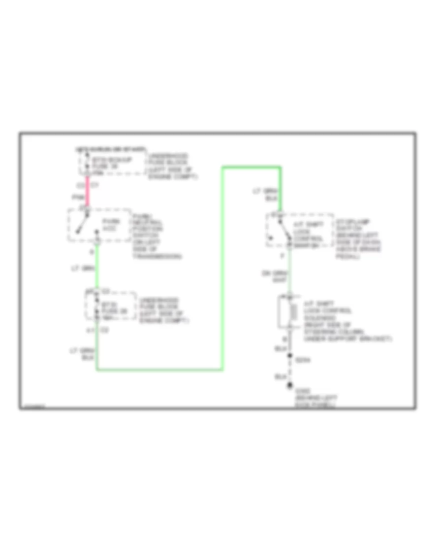 Shift Interlock Wiring Diagram for GMC Savana Camper Special G2006 3500
