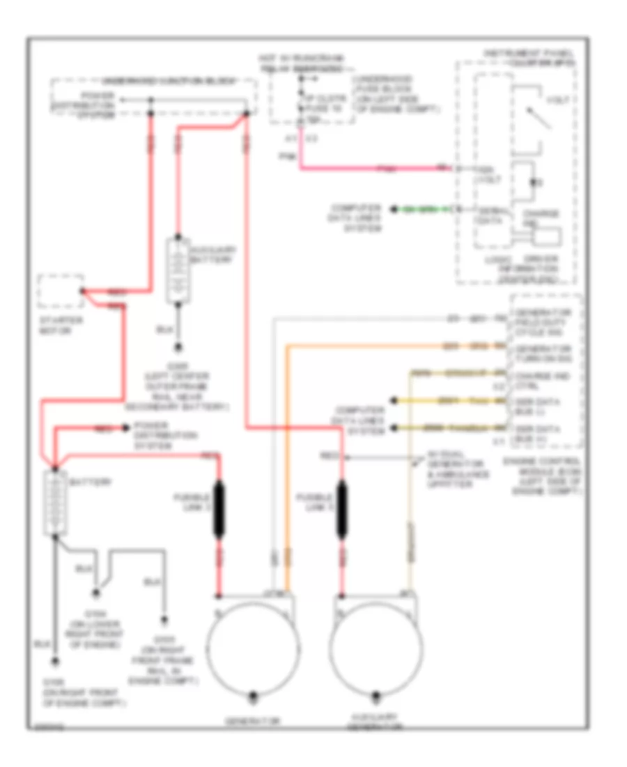 6 6L VIN L Charging Wiring Diagram for GMC Savana Special G2011 3500