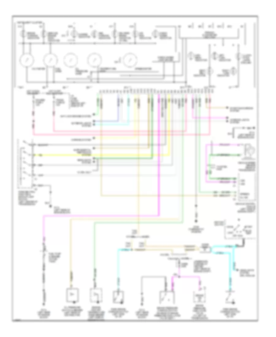 Instrument Cluster Wiring Diagram for GMC Safari 1996