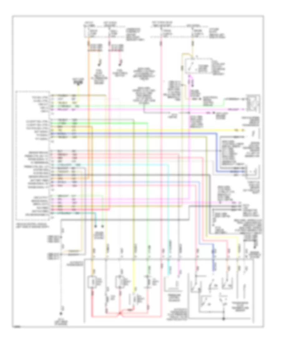 4.3L (VIN W), Transmission Wiring Diagram for GMC Safari 1996