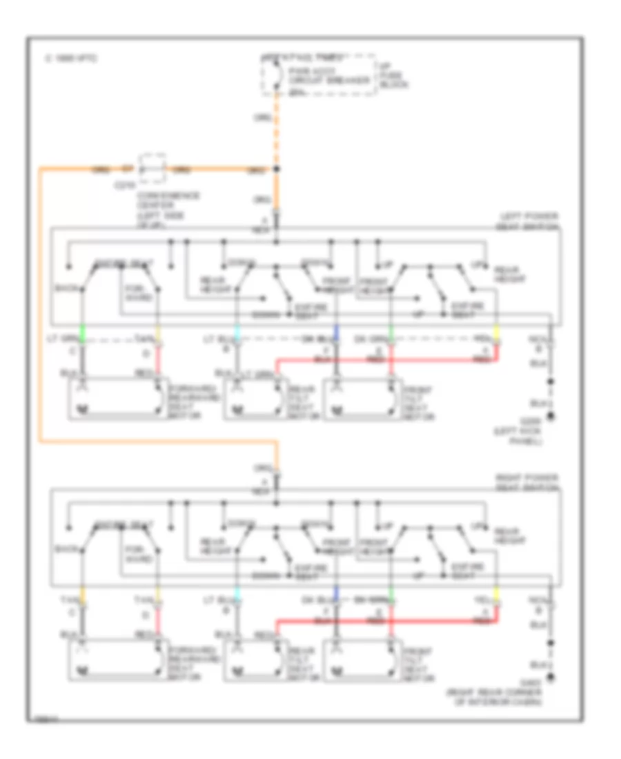 6 Way Power Seat Wiring Diagram for GMC Savana Camper Special G1996 3500