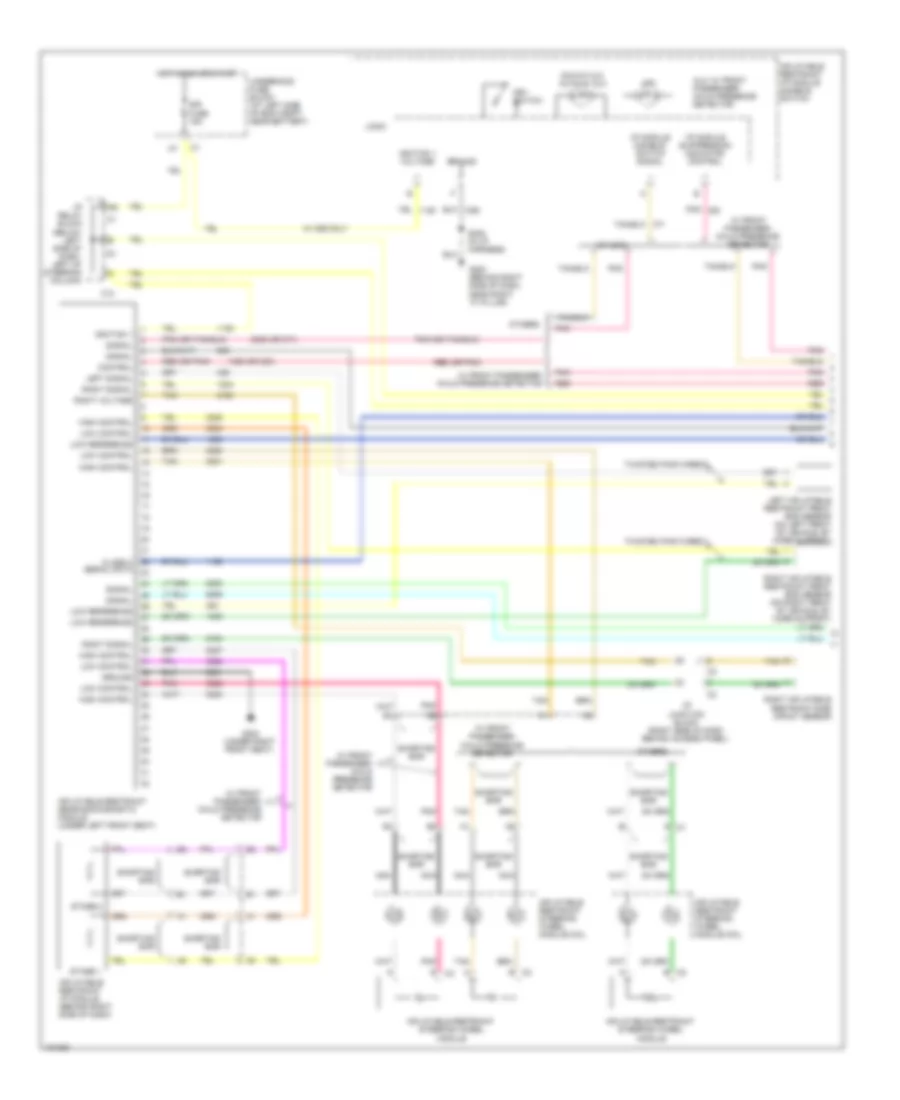 Supplemental Restraints Wiring Diagram 1 of 2 for GMC Sierra 2004 2500