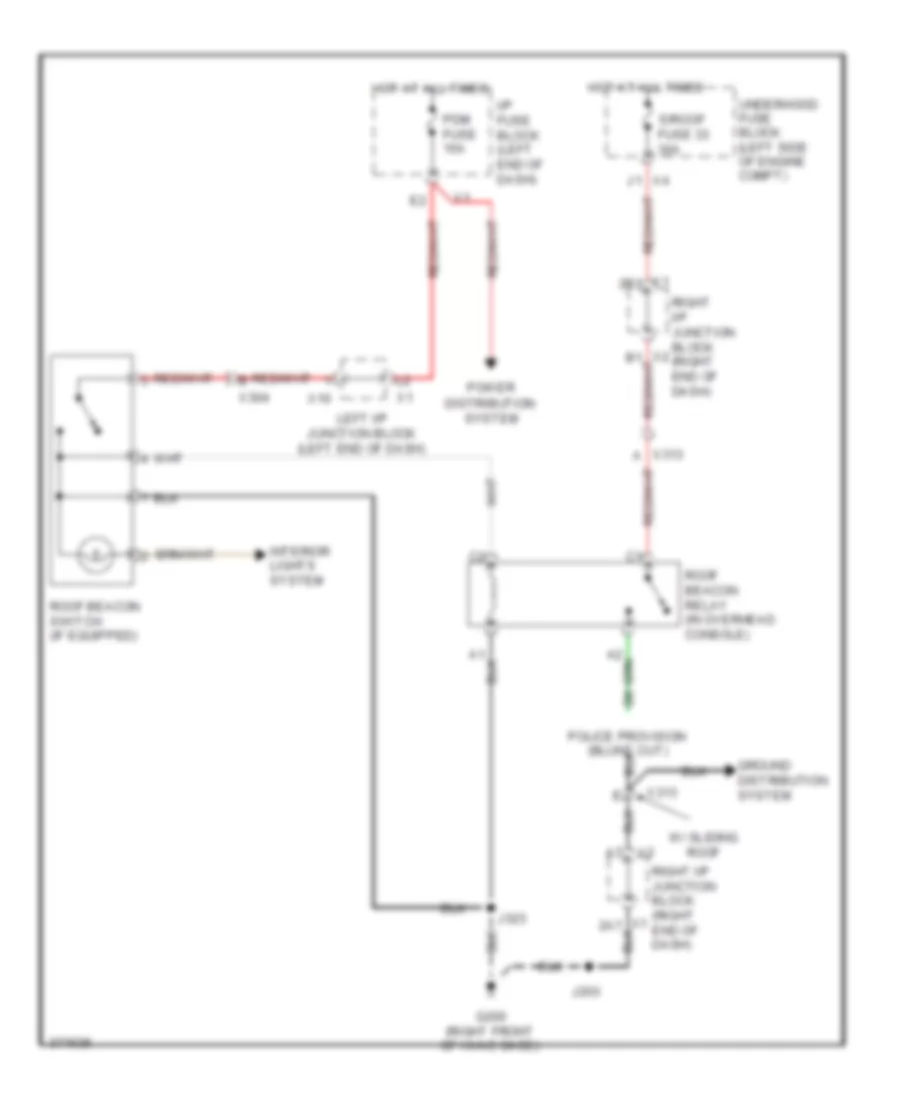 Beacon Lamp Wiring Diagram for GMC Yukon XL C2012 1500