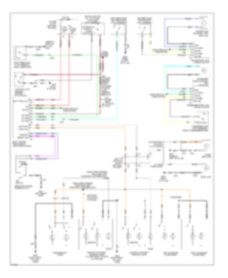 Courtesy Lamps Wiring Diagram for GMC Yukon XL C2012 1500