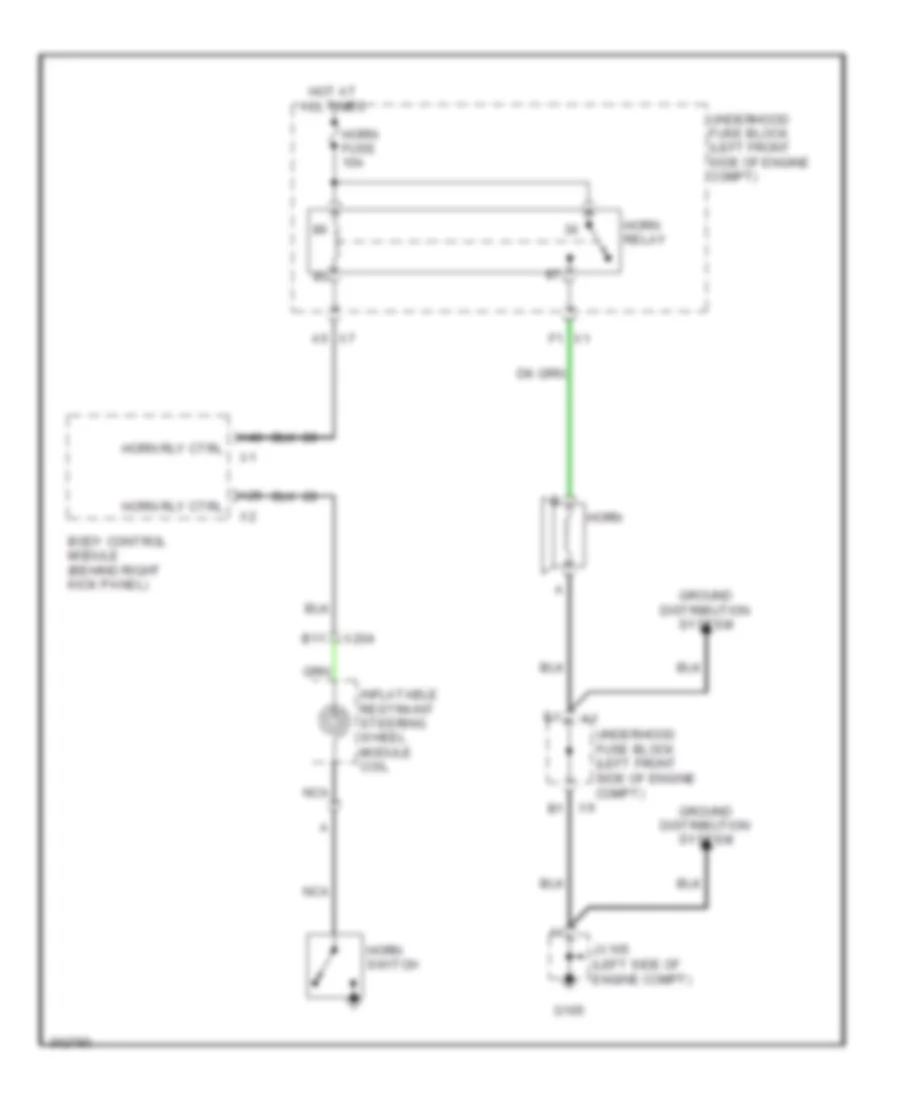 Horn Wiring Diagram for GMC Canyon 2009