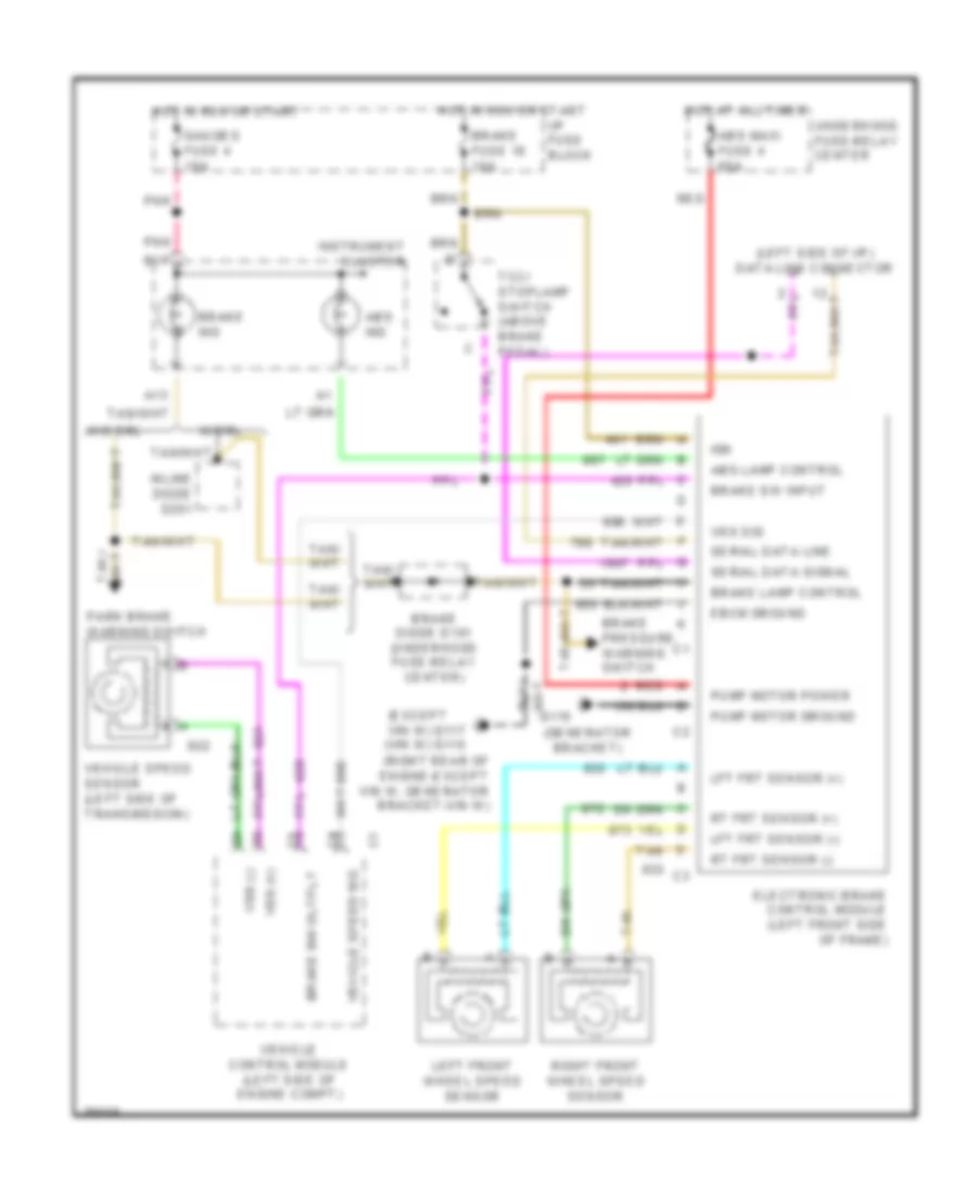 4 3L VIN W Anti lock Brake Wiring Diagrams for GMC Savana G1996 1500