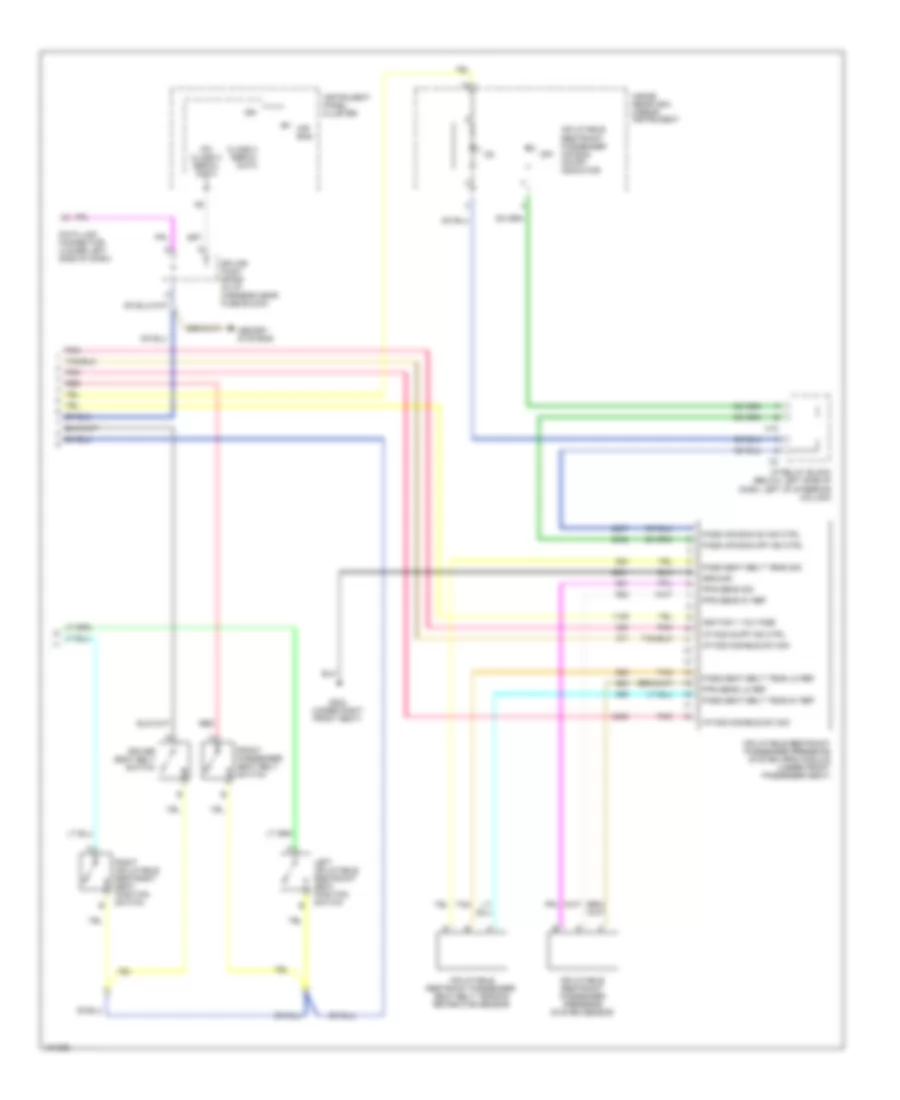 Supplemental Restraints Wiring Diagram (2 of 2) for GMC Sierra 2500 HD 2004