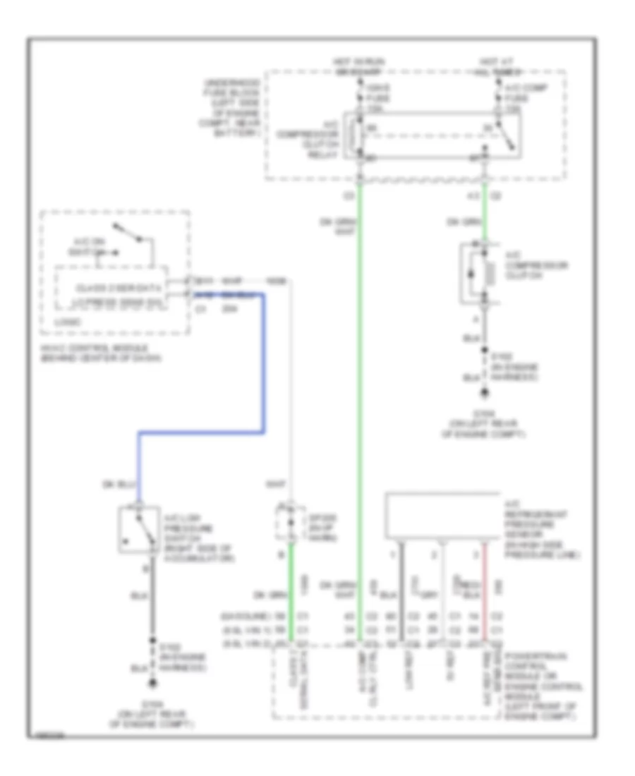 Compressor Wiring Diagram for GMC Sierra 2500 HD 2004