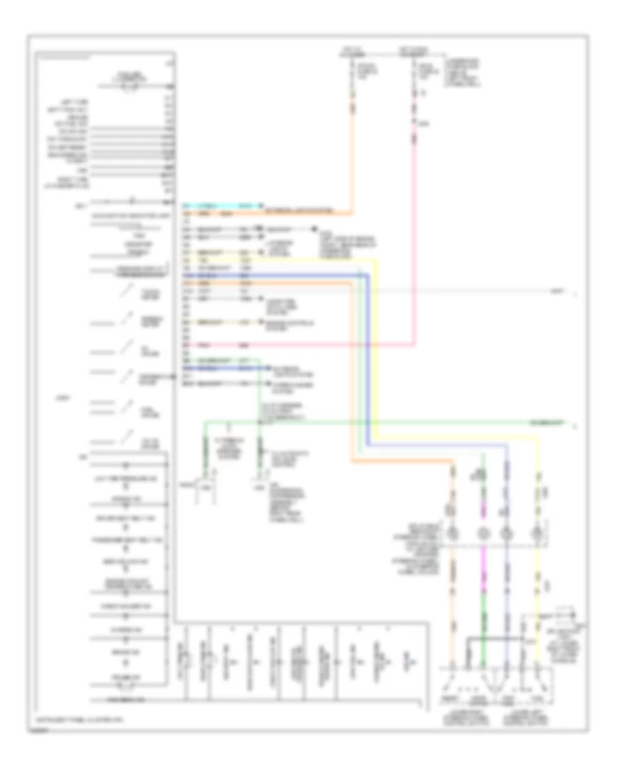 Instrument Cluster Wiring Diagram for GMC Envoy 2009