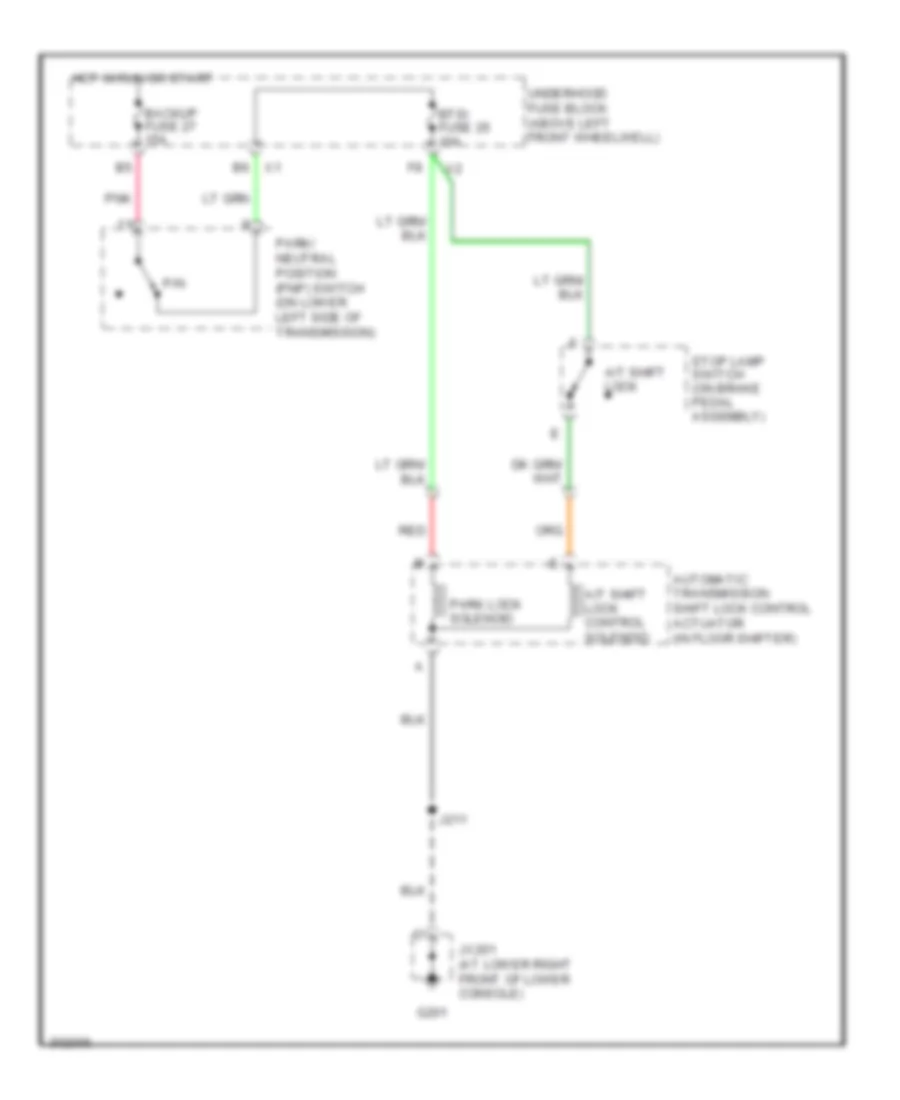 Shift Interlock Wiring Diagram for GMC Envoy 2009