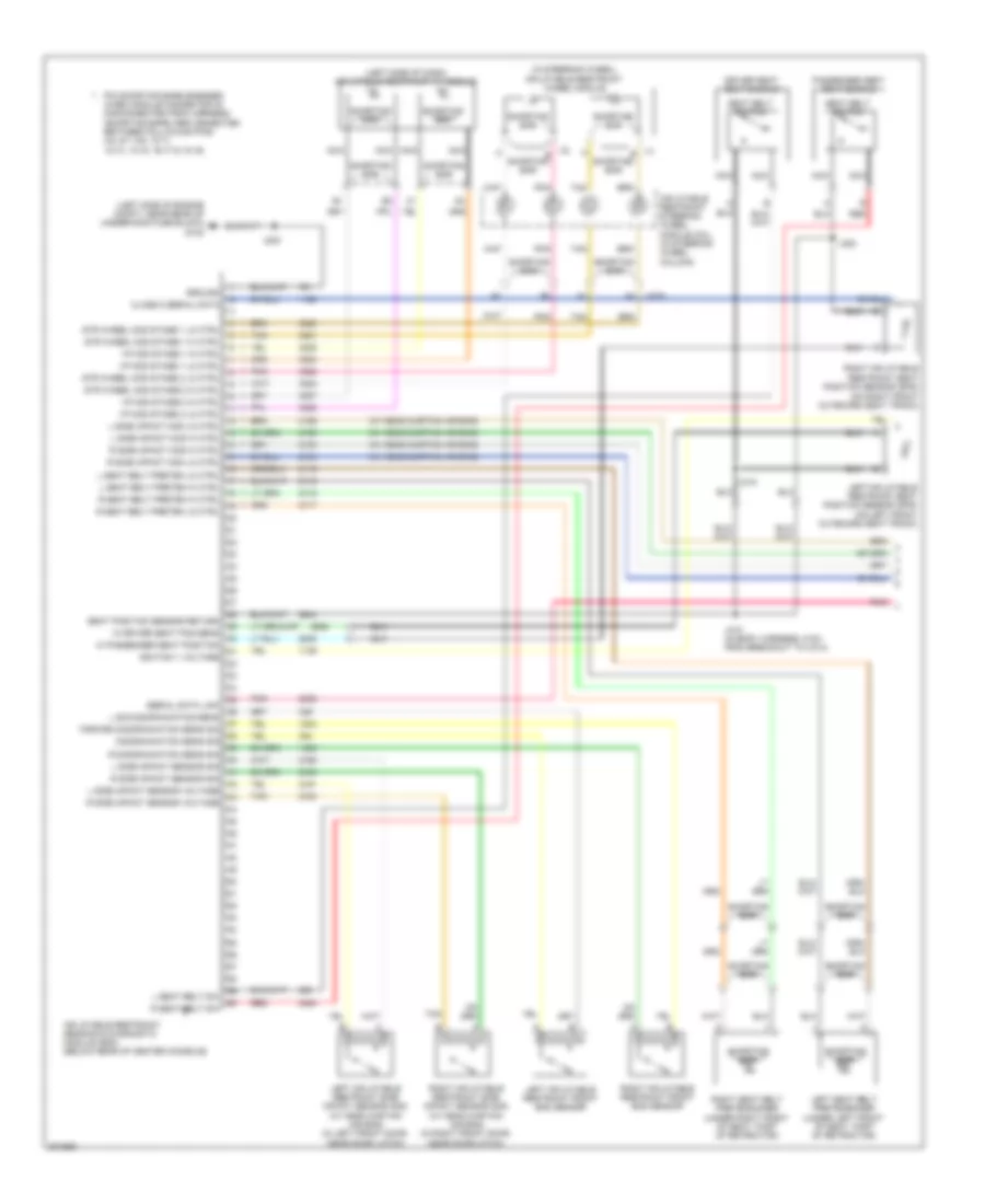 Supplemental Restraints Wiring Diagram 1 of 2 for GMC Envoy 2009