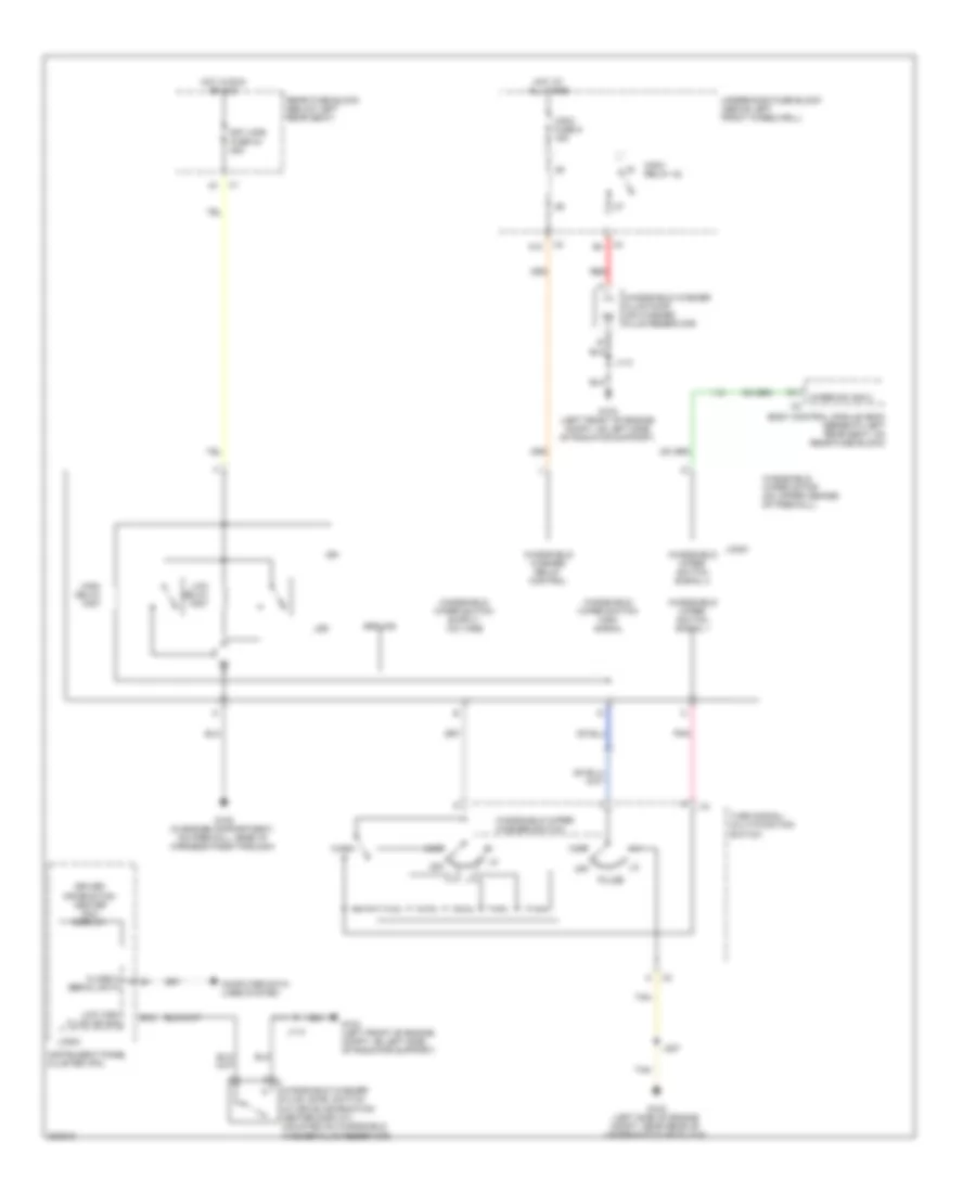 Электросхема передних стеклоочистителей дворников и омывателя лобового стекла для GMC Envoy 2009