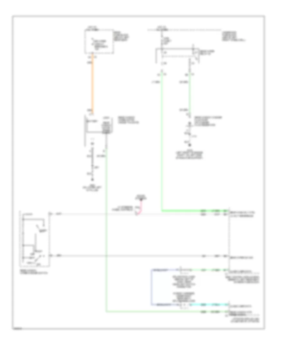 Электросхема заднего стеклоочистителя дворника и омывателя для GMC Envoy 2009