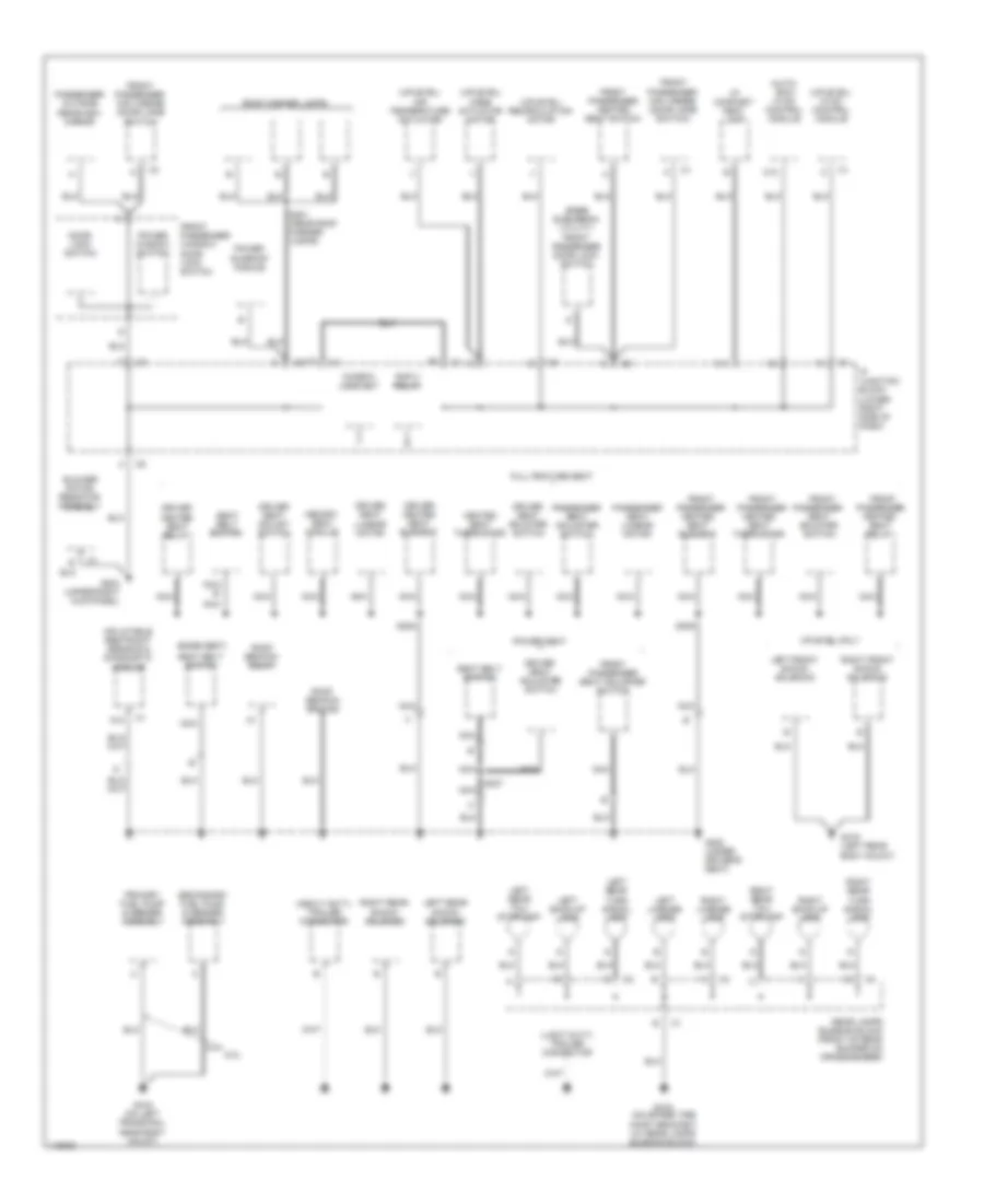 Ground Distribution Wiring Diagram 3 of 4 for GMC Yukon XL C2001 1500