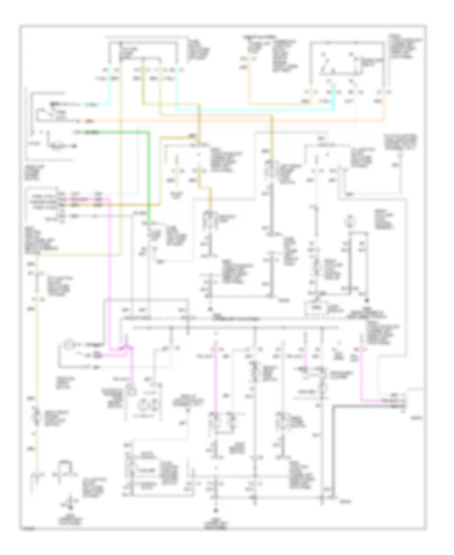 Instrument Illumination Wiring Diagram Base for GMC Yukon XL C2001 1500
