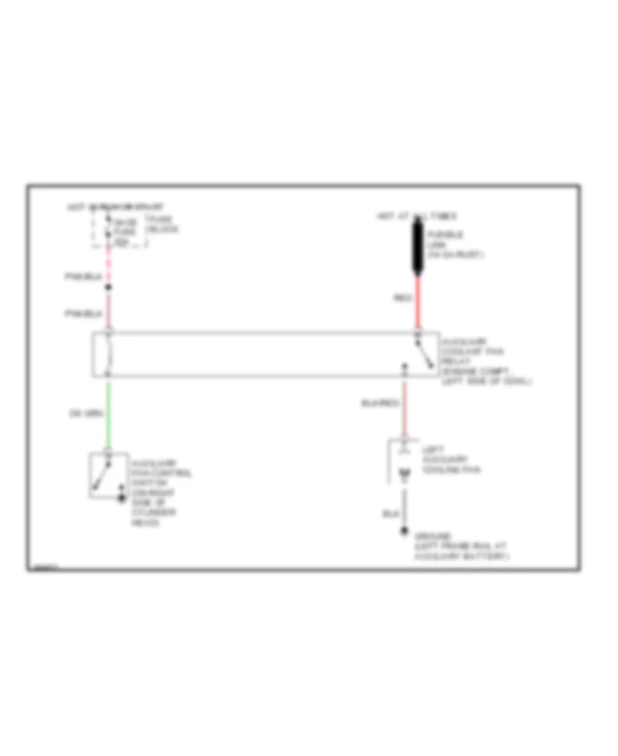 Auxiliary Cooling Fan Wiring Diagram for GMC Value Van P3500 1990