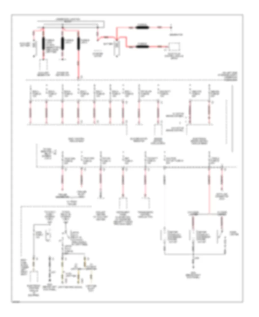 6.6L VIN 6, Power Distribution Wiring Diagram (1 of 4) for GMC Savana Camper Special G3500 2009